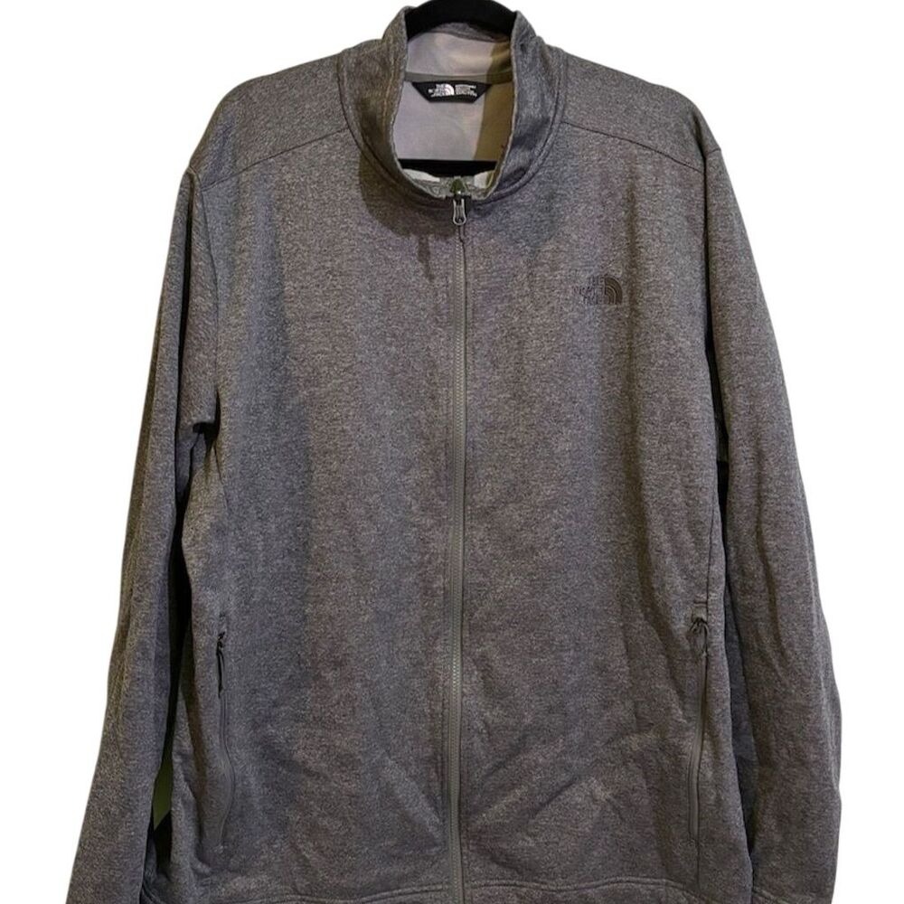 The North Face Men's 3XL Gray Full Zip Fleece Jacket Casual
